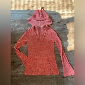 Roxy - vintage bell sleeve surfer knit hoodie. SzL.